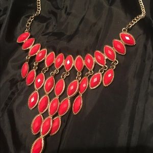 Red Statement necklace